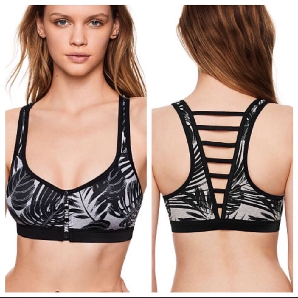 VICTORIA’s SECREt PINK ULTIMATE ZIP UP PUSH UP BRA Size medium